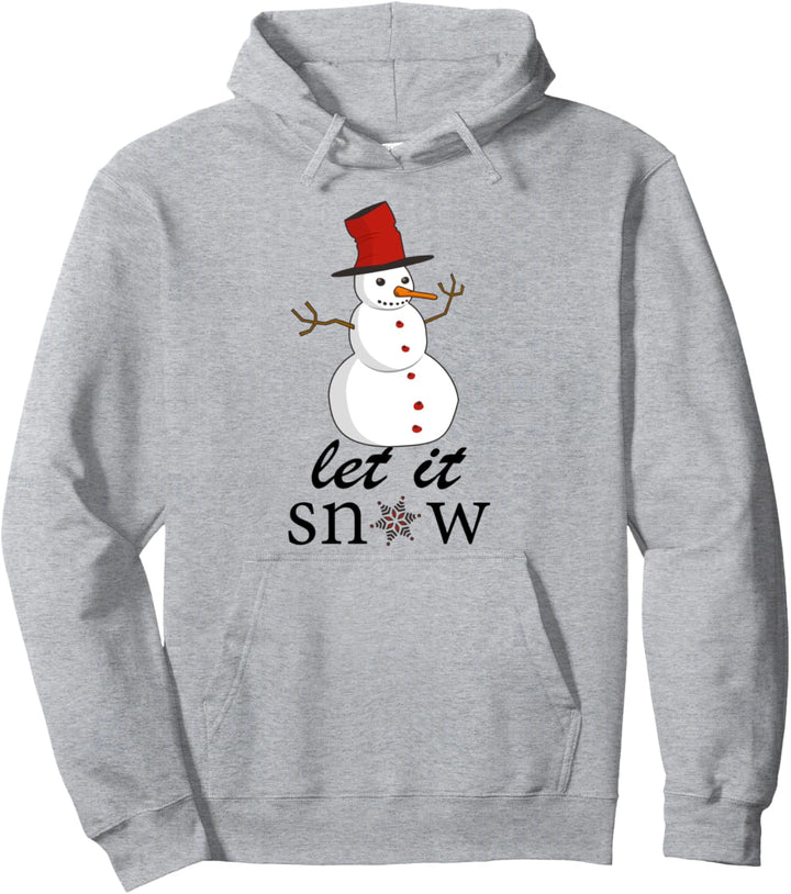 Lassen Sie es Schnee Schneemann Weihnachtsferien Winter Pullover Hoodie
