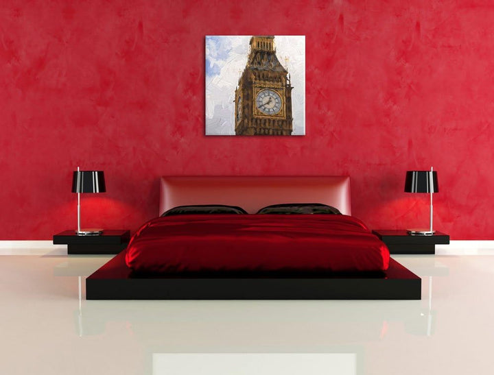 Wildwachsende Pusteblume, Format: 70x70 auf Leinwand, XXL riesige Bilder fertig gerahmt mit Keilrahm