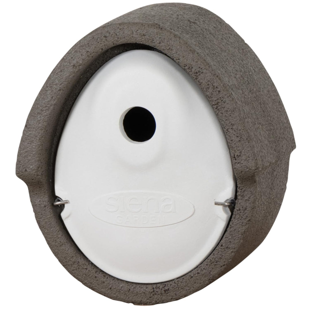 Nistkasten Holzbeton grau oval