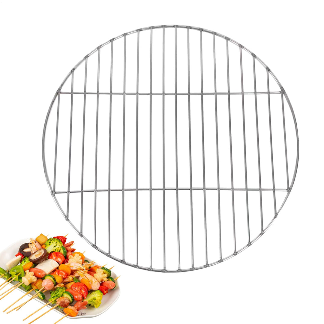 Runder Edelstahl Grillrost 33cm/38cm, BBQ Grillgitter Edelstahl Backblech Für Camping, Picknick, Gar