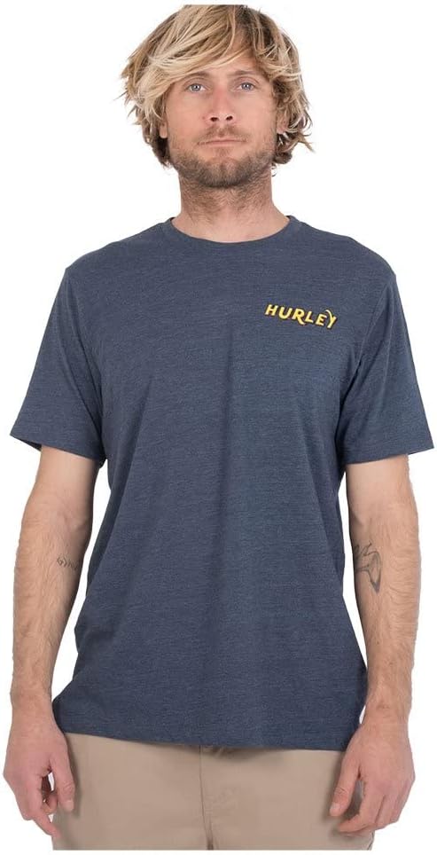 Hurley Herren Evd Pacific Retro Ss Tee T-Shirt S Blau (Blue Gaze), S Blau (Blue Gaze)