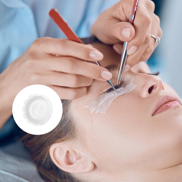 Supvox Aufbewahrungsbecher aus Weissem Kunststoff Einweg für Wimpernkleber 200 Stück Wimpernkleberha