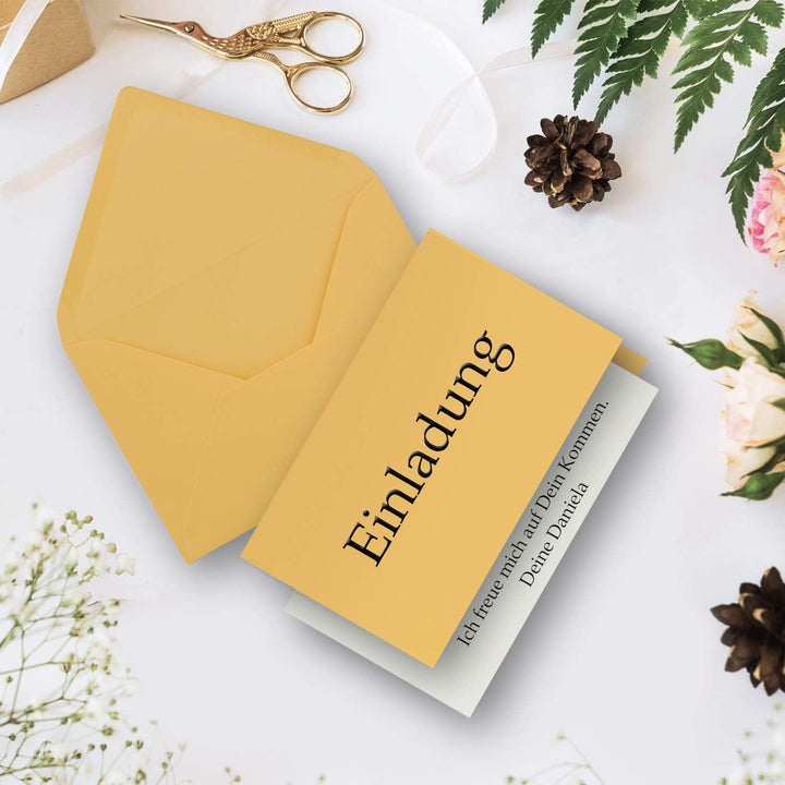 250x Faltkarten SET DIN A6/C6 mit Brief-Umschlägen in Toskana - inklusive Einleger - 14,8 x 10,5 cm