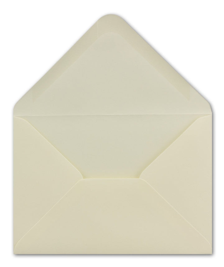 300 DIN C6 Brief-Umschläge Creme 11,4 x 16,2 cm 100 g/m² Nassklebung Brief-Hüllen ohne Fenster für E