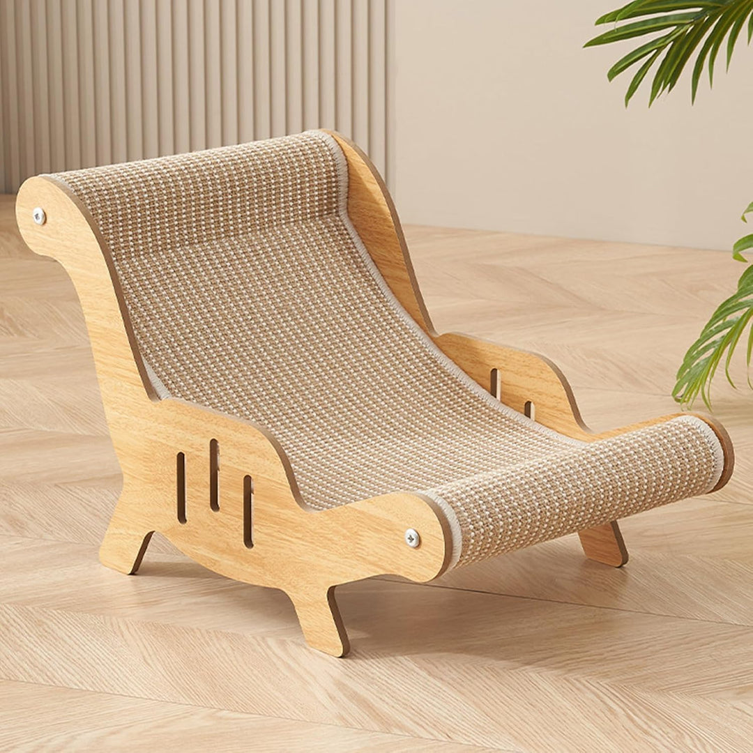 Katzenstuhl, Bett, Holz, Haustier-Sisal-Kratzer, 53 x 31 x 32 cm, Liegestuhl, erhöhter Haustierstuhl