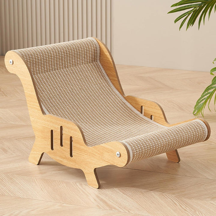 Katzenstuhl, Bett, Holz, Haustier-Sisal-Kratzer, 53 x 31 x 32 cm, Liegestuhl, erhöhter Haustierstuhl