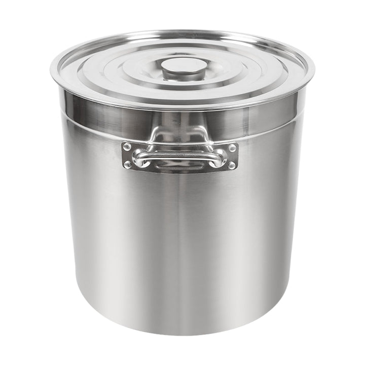 Grosses Catering Kochtopf, Suppentopf mit Deckel, 50 Liter Edelstahl Kochtöpfe, Gastronomie Gastrono