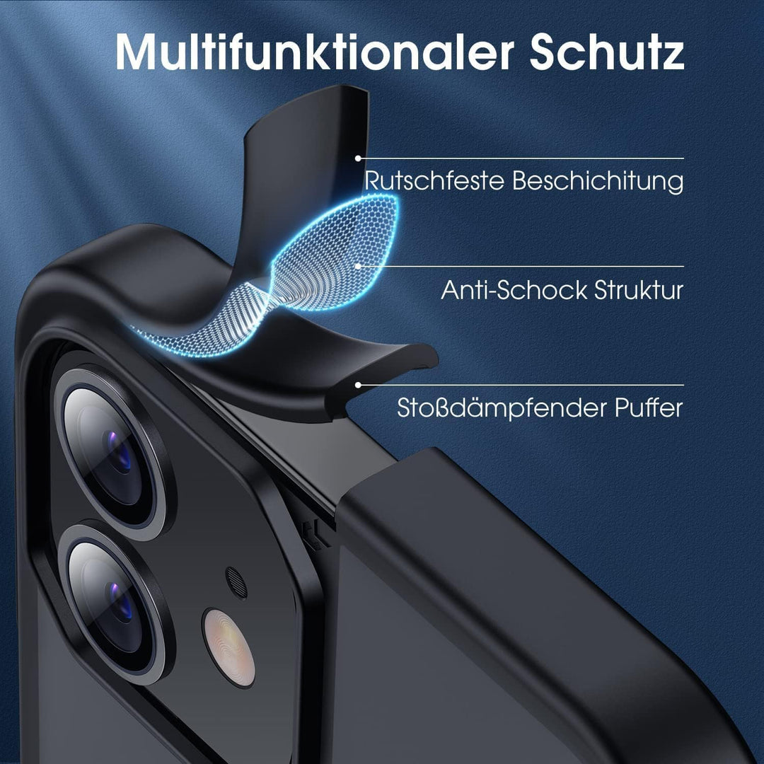 CASEKOO Matt Power für iPhone 12/12 Pro Hülle [TOP Militärschutz] Stossfeste Kratzfeste Schutzhülle