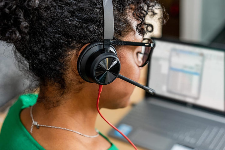 Poly - Blackwire 8225 Stereo-Headset mit Mikrofon (Plantronics) – PC-Headset mit USB-A zum Anschluss