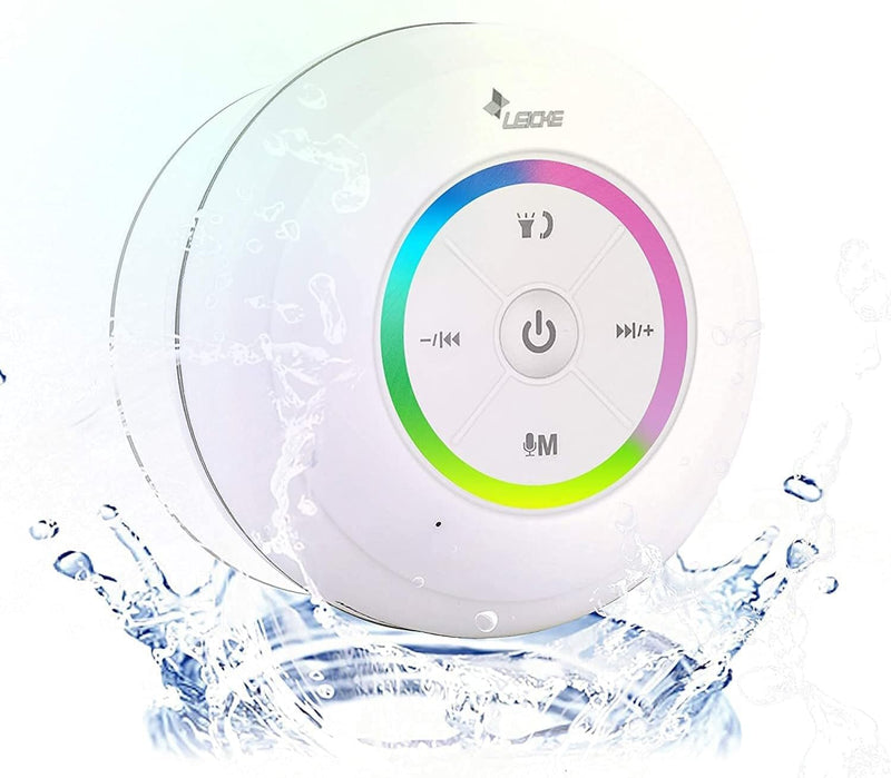 LEICKE Bluetooth Duschlautsprecher, Bluetooth Lautsprecher Shower, Staub-/Dampf-/Wasserdichter Dusch
