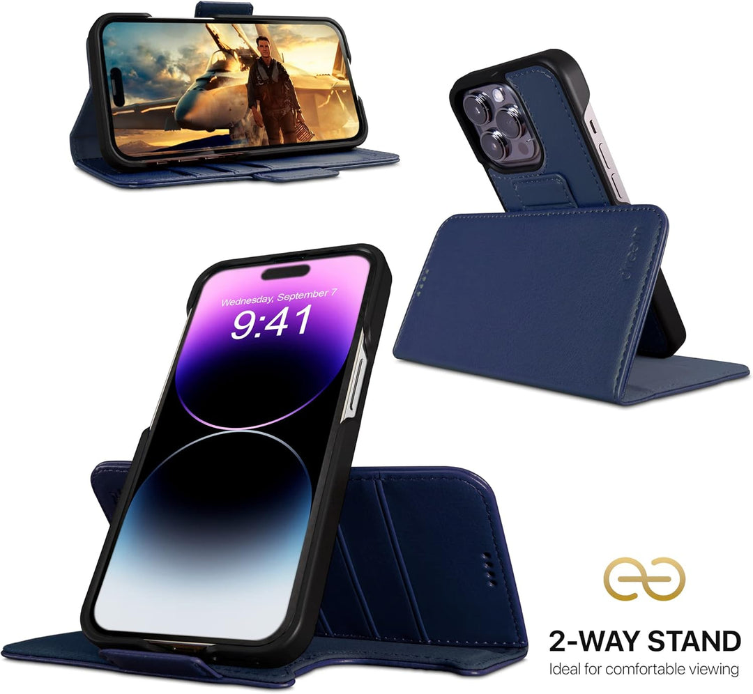Dreem Fibonacci iPhone 14 Pro Max Brieftaschen-Etui / 2-in-1 stossfestes Etui und abnehmbares Folio