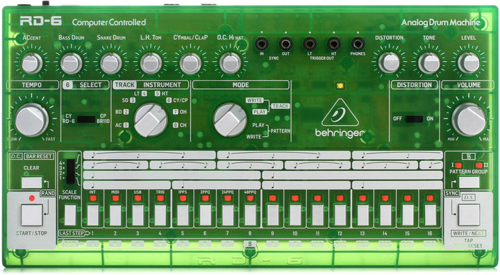 Behringer RD-6-LM Lime RHYTHM DESIGNER RD-6 Single, Lime RHYTHM DESIGNER RD-6 Single