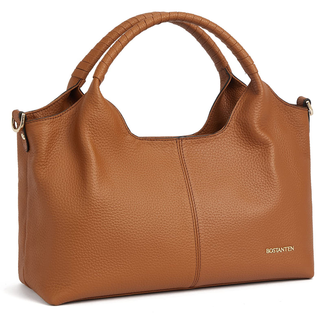 BOSTANTEN Damen Weiches Leder Handtaschen Gross Schultertasche Designer Frauen ledertaschen 2411-bra