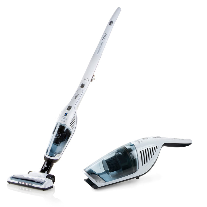 DOMO DO217SV Akkustaubsaugers 2-in-1 – mit Kabel – 0,45 L – Blau/Weiss White, White