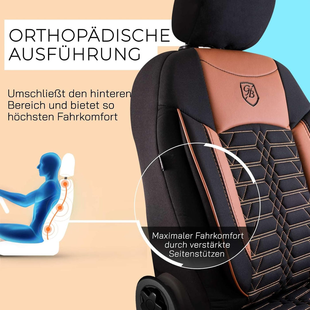 GIOVANNI BUTTI Autositzbezüge Universal – Premium Autozubehör Innenraum für PKW & SUV – Jacquard Sit