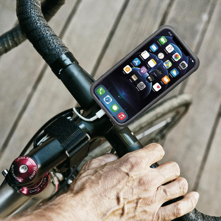 Topeak RideCase Smartphone-Schutzhülle aus Aluminium/Fiberglas-Composite/Gummi in der Farbe Schwarz
