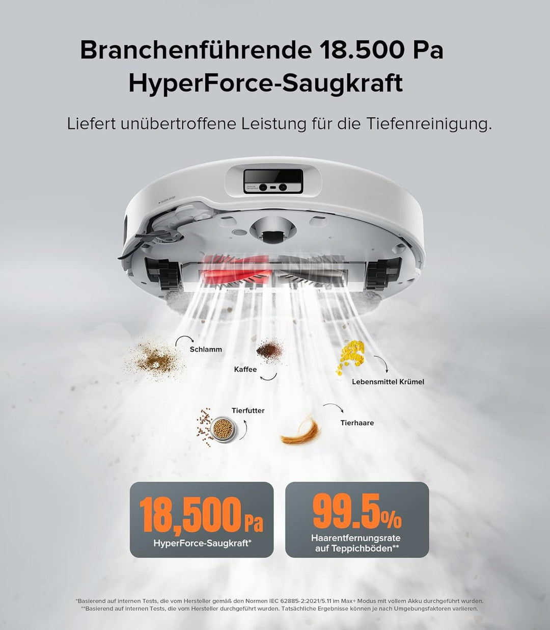 roborock Qrevo Edge Saugroboter mit Wischfunktion, Dual Anti-Tangle-System, AdaptiLift Chassis, 18.5