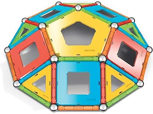 Geomag, Classic Confetti, 357 Magnetkonstruktionen und Lernspiele, Konstruktionsspielzeug, inkl. Kug