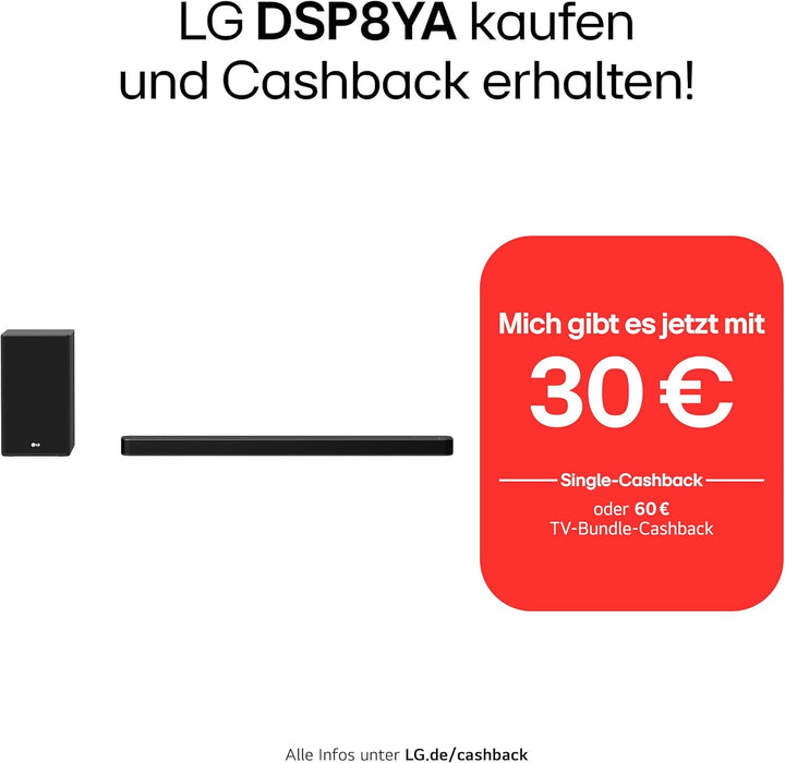 LG DSP8YA 3.1.2 Soundbar (440W) mit Meridian-Technologie und High-Res-Audio-Unterstützung (Dolby Atm