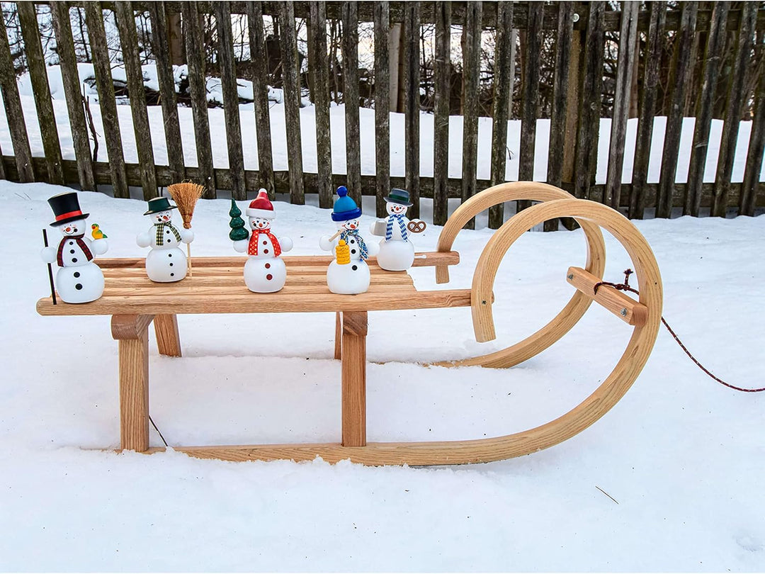 Seiffener Volkskunst | Räuchermännchen | Räucherfigur 16 cm | Schneemann | Original Erzgebirge | 122