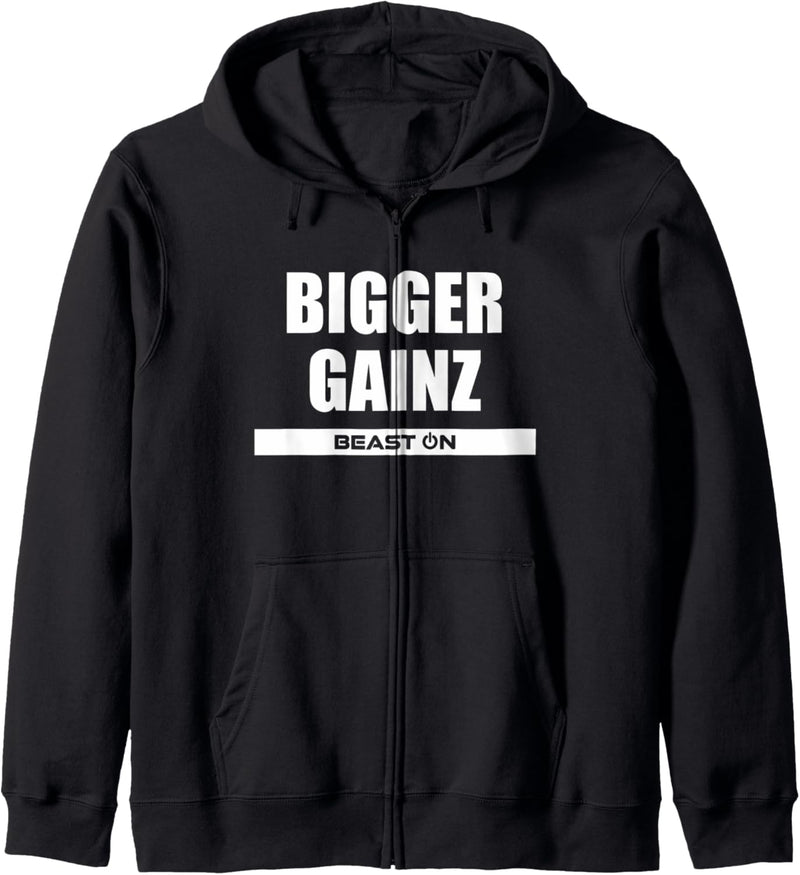 Bigger Gainz Bodybuilding Gains Training Gym Fitness Workout Kapuzenjacke