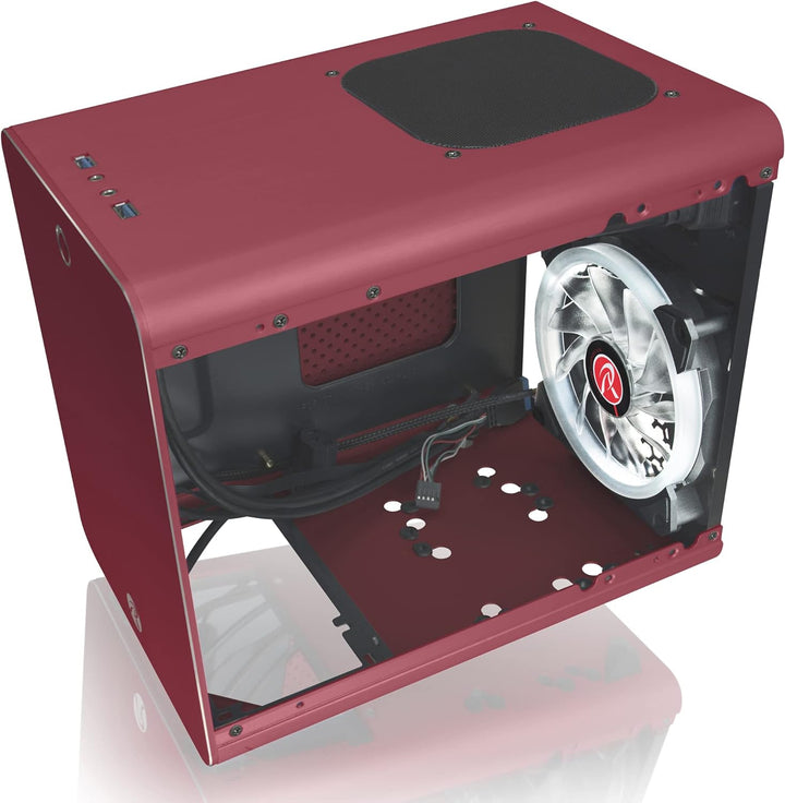Raijintek METIS Plus Mini-ITX Computer Gehäuse, Tower Case, Mini Gehäuse PC, PC - Gehäuse Silent, Bo