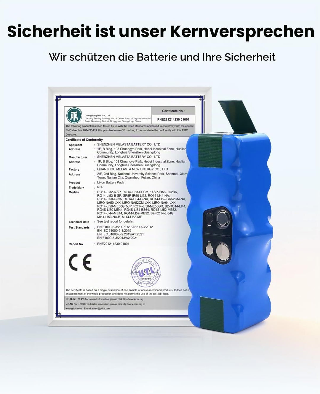 melasta 14.4V 4400mAh Lithium-Ionen Ersatz Batterie Akku kompatible mit iRobot Roomba 500 600 700 80