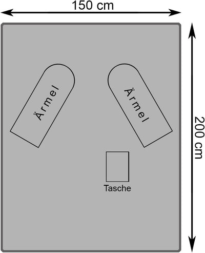 Gräfenstayn® Kuscheldecke mit Ärmel – Flauschige Decke zum Anziehen – Öko-Tex Standard 100 – Ärmelde