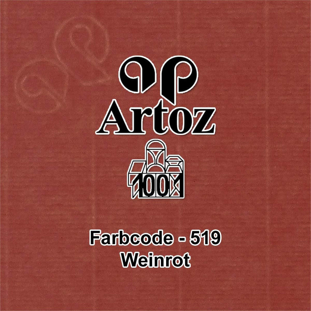 ARTOZ 100x Briefumschläge DIN C6 Weinrot (Rot) - 16,2 x 11,4 cm - haftklebend - gerippte Kuverts ohn