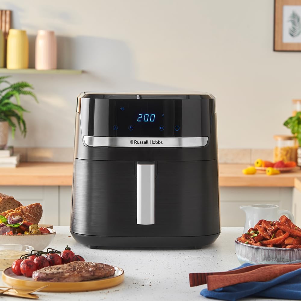 Russell Hobbs Heissluftfritteuse XXL 8,3L Rapid AirFryer [kompaktes Gehäuse, 9 Programme] SatisFry (