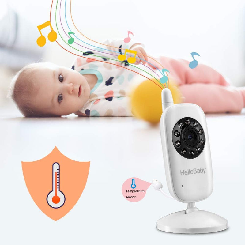 HelloBaby Babyphone mit Kamera HB32 3.2" Digital Funk TFT LCD Drahtloser Video baby Monitor mit Digi