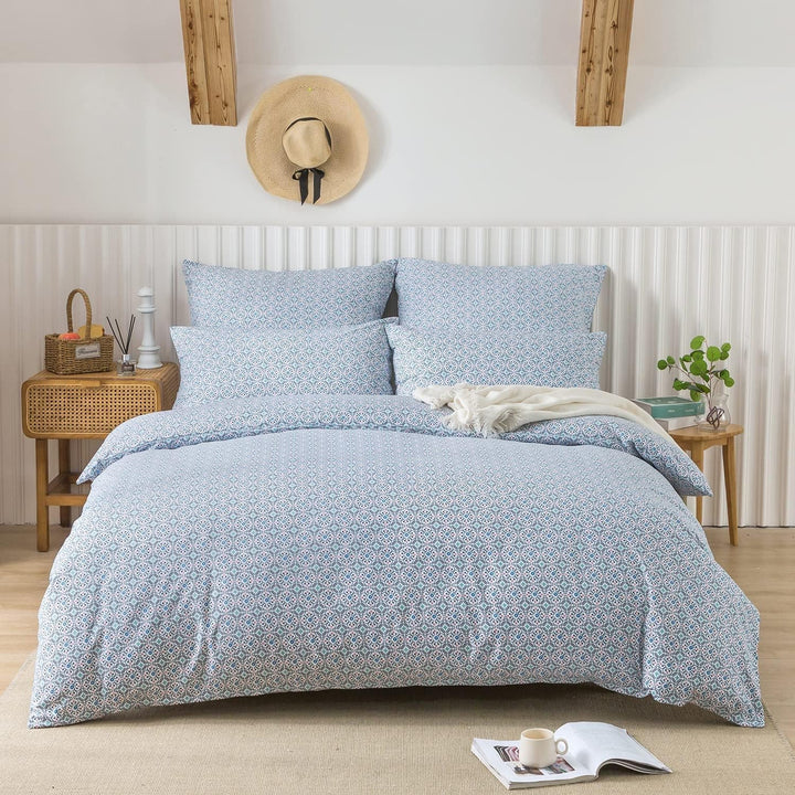 HENGWEI Blau Bettwäsche 135x200 2teilig Set Extraweiches Warm Bettwäsche-Sets für Einzelbett Hochwer
