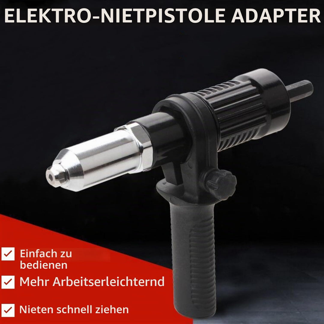 Rivet Gun Adapter with Removable Plastic Handle, Electric Rivet Gun Head, Cordless Riveting Drill To