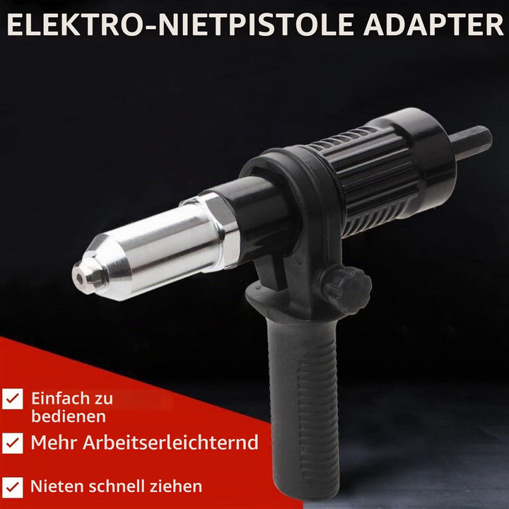 Rivet Gun Adapter with Removable Plastic Handle, Electric Rivet Gun Head, Cordless Riveting Drill To