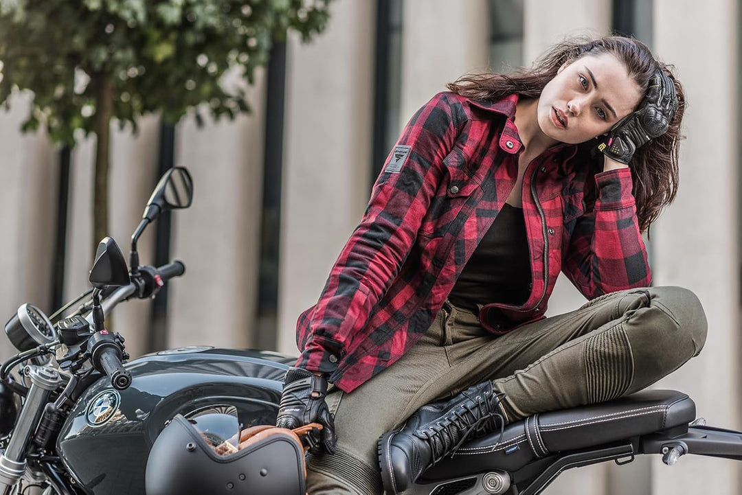 SHIMA THOMSON Motorradsteifel Herren - Verstärkte Leder Motorradschuhe mit Seitlichem Reissverschlus
