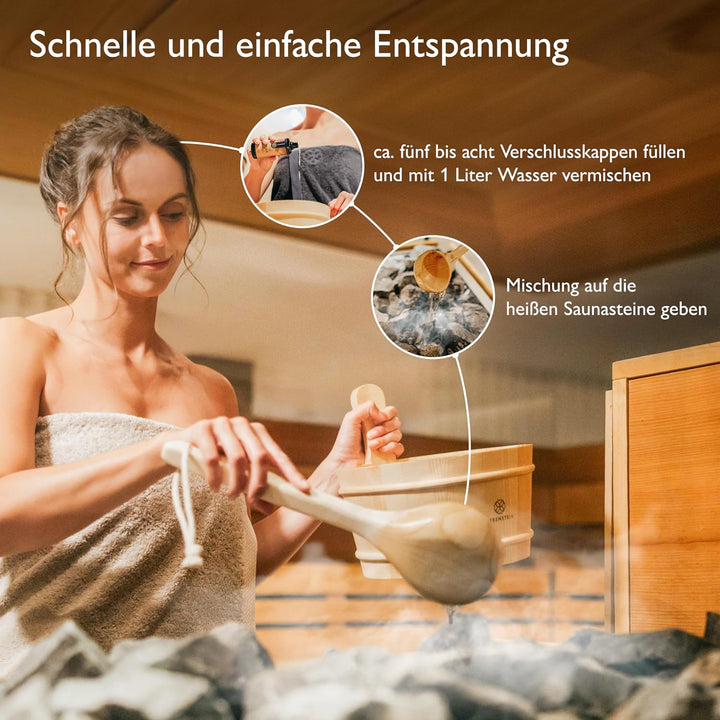 BIO Saunaaufguss “Auszeit” - Orange, Zitrone & Ingwer [1x100ml Sauna Aufgussmittel] - mit 100% natur