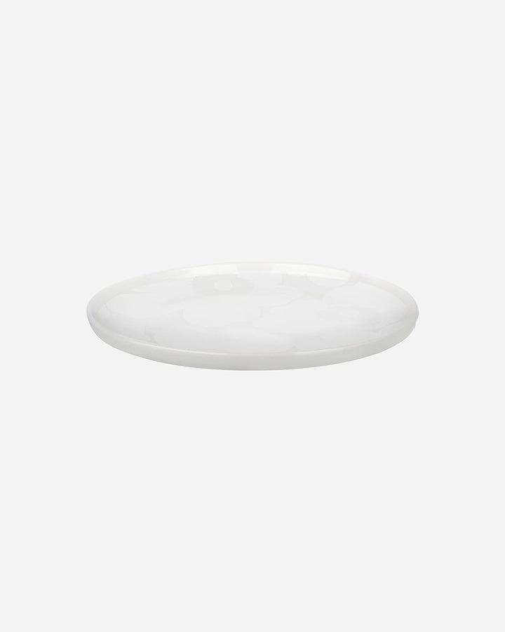 Marimekko Oiva Unikko Steingut, 20,3 cm, Weiss Plate (8") Weiss, Plate (8") Weiss