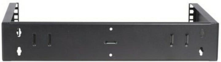 2 HE - 19 Zoll Montagerahmen für Wandbefestigungen ohne Schaniere - 300mm Tief - Schwarz 300mm tiefe