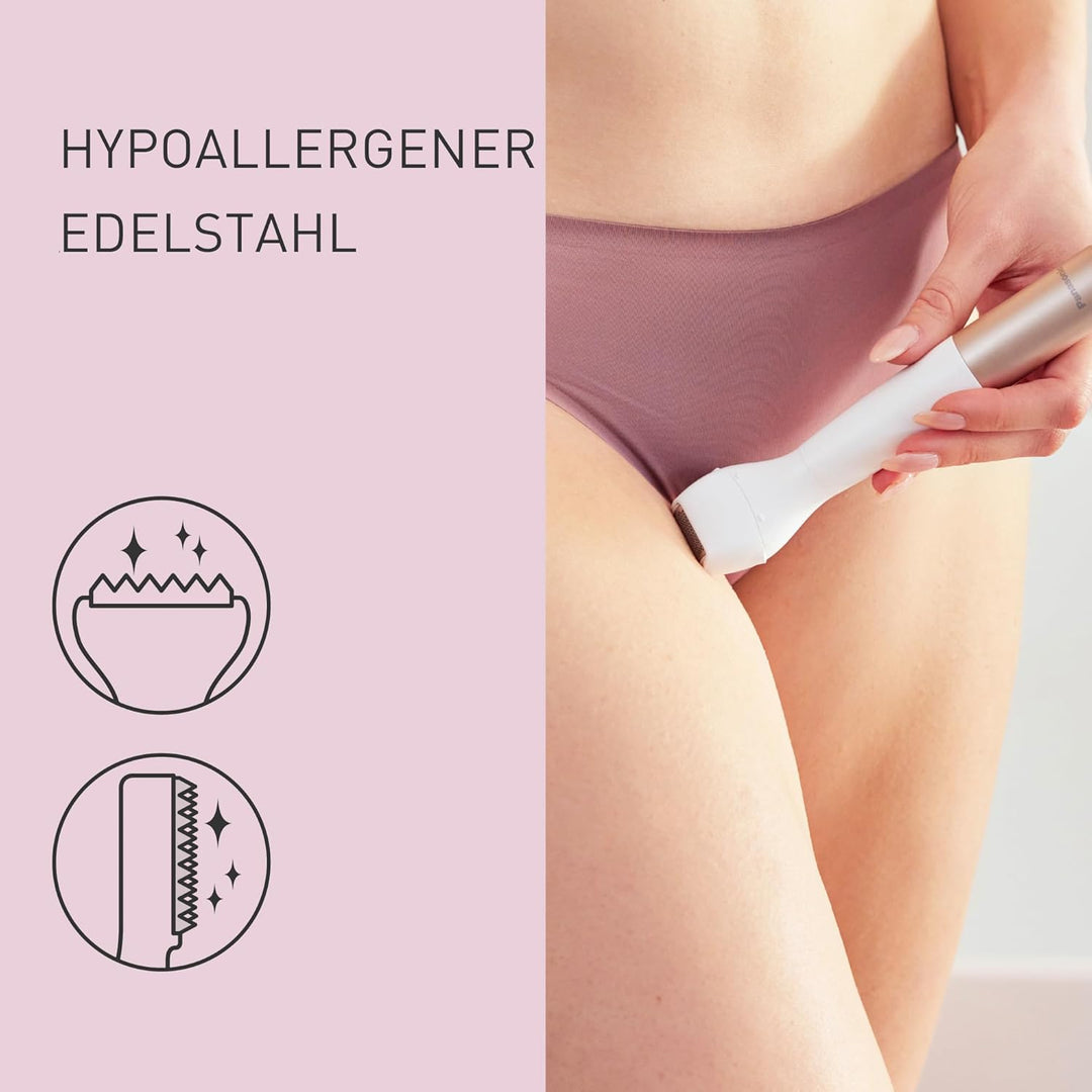 Panasonic ES-WM31 5-in-1 Multi-Trimmer Körper & Bikinizone, Haarentferner für Damen, Damenrasierer,
