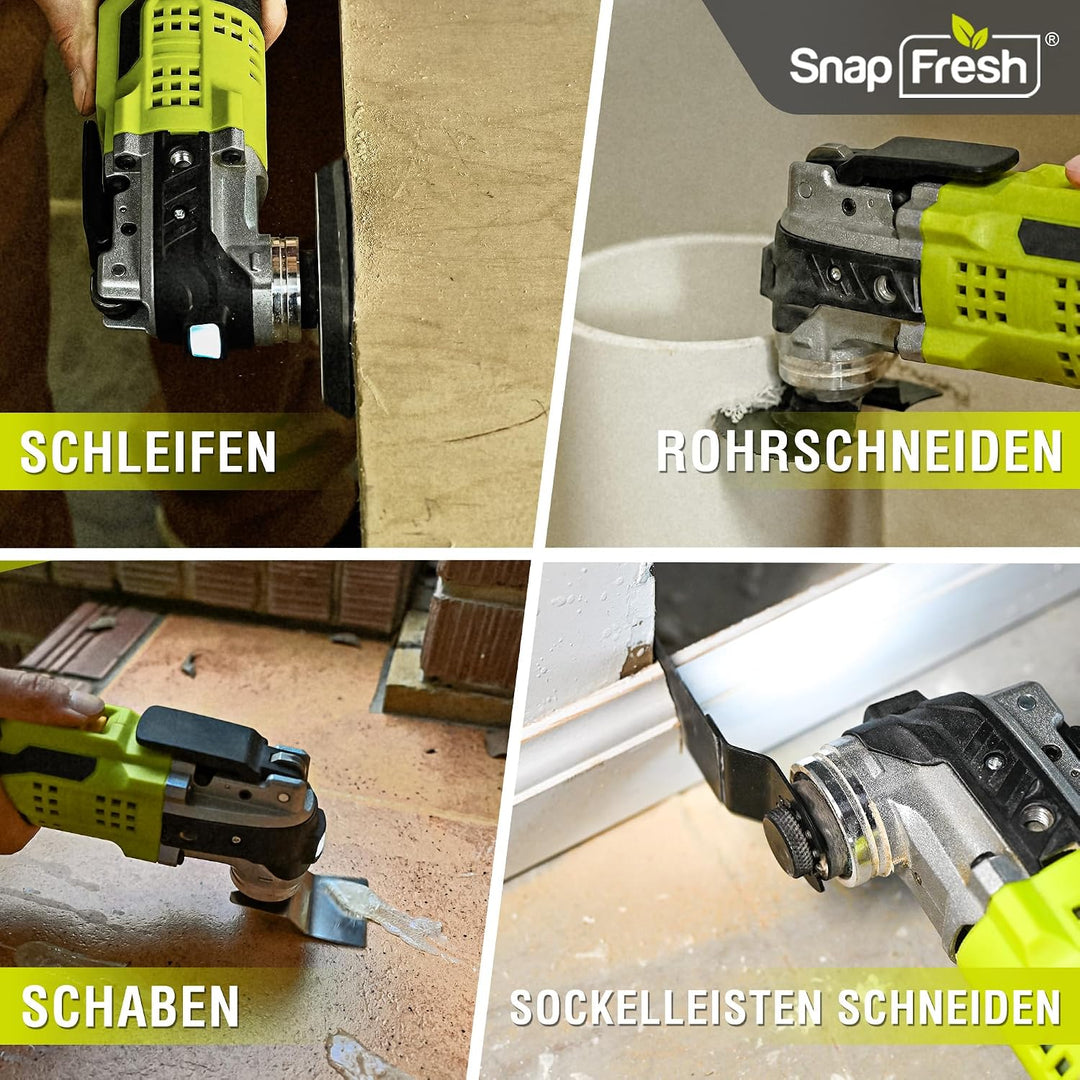 SnapFresh 20V Akku Multifunktionswerkzeug, Oszillierendes mit 6 Geschwindigkeitsstufen, 2,0Ah Akku &amp;