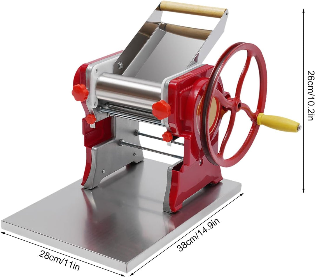 3mm Nudelmaschine aus Edelstahl Pastamaschine Nudel Teig Pasta Maschine，Manuell Nudelaufsätze Maker