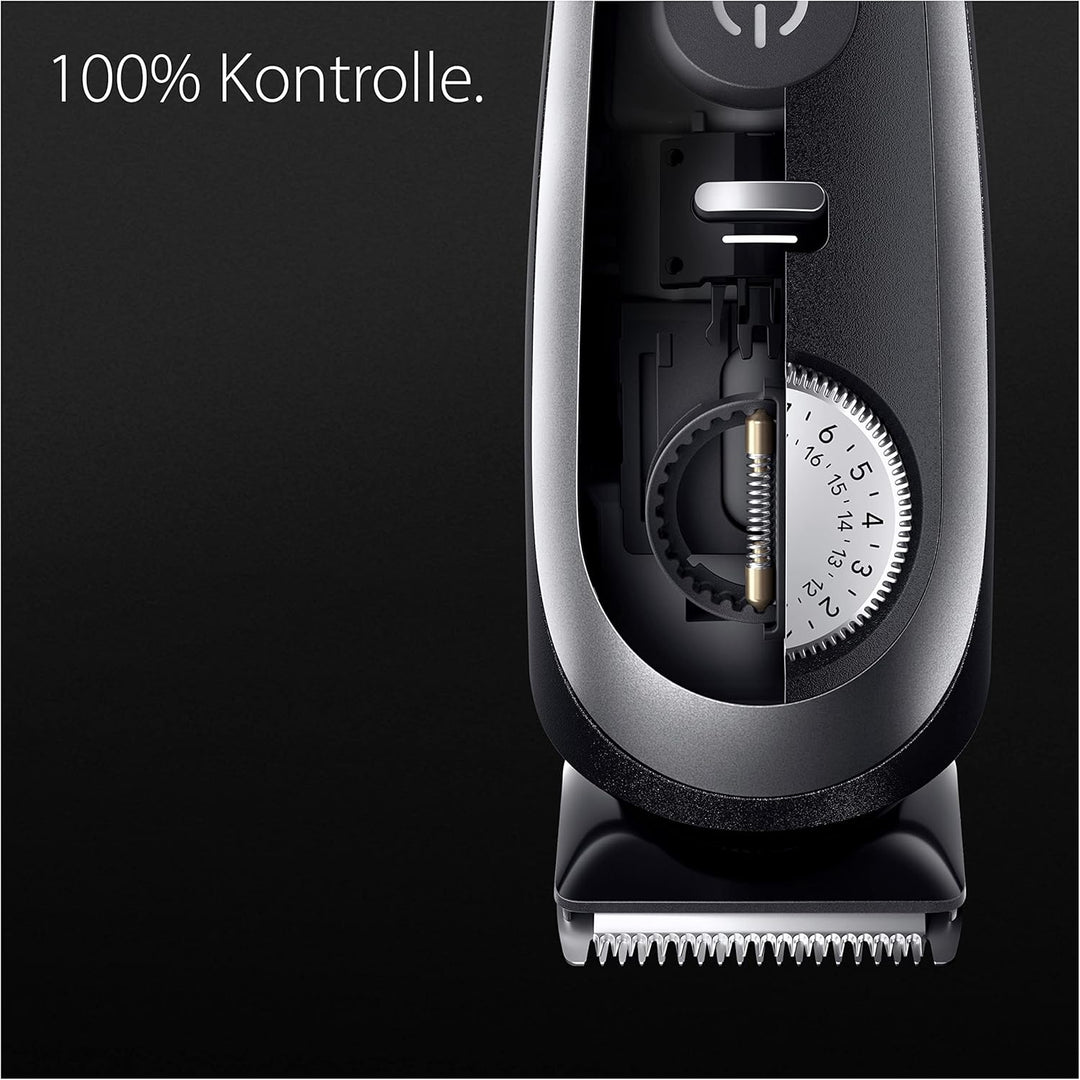 Braun Barttrimmer, Trimmer/Haarschneider Herren, Haarschneidemaschine Profi, 40 Einstellungen, Lades