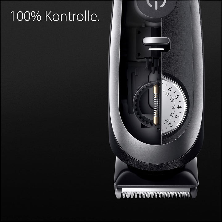 Braun Barttrimmer, Trimmer/Haarschneider Herren, Haarschneidemaschine Profi, 40 Einstellungen, Lades