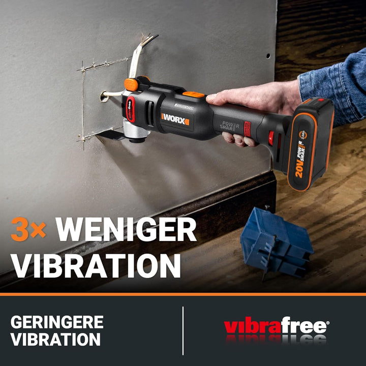 WORX Nitro WX698.9 Sonicrafter Akku Multifunktionswerkzeug 20V – bürstenloser Motor –PowerShare – zu
