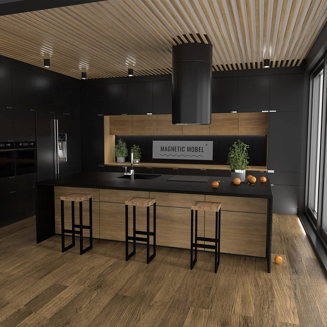 Magnetic Mobel Barhocker Barstuhl Tresenhocker Bistrohocker Designer Stahl Schwarz (Venge, 60 cm) Ve