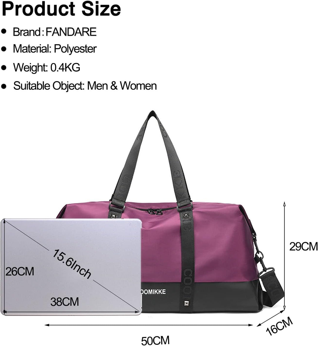 FANDARE Ultraleicht Reisetaschen Sporttasche Klassische Sporttaschen Herren Damen Handgepäck Weekend