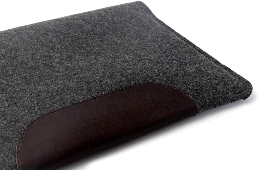 Pack & Smooch Für Surface Pro 9/8 / 7 Hülle 100% Wollfilz Und Pflanzlich Gegerbtes Leder Handmade in