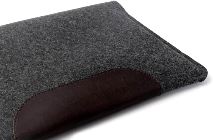 Pack & Smooch Für Surface Pro 9/8 / 7 Hülle 100% Wollfilz Und Pflanzlich Gegerbtes Leder Handmade in