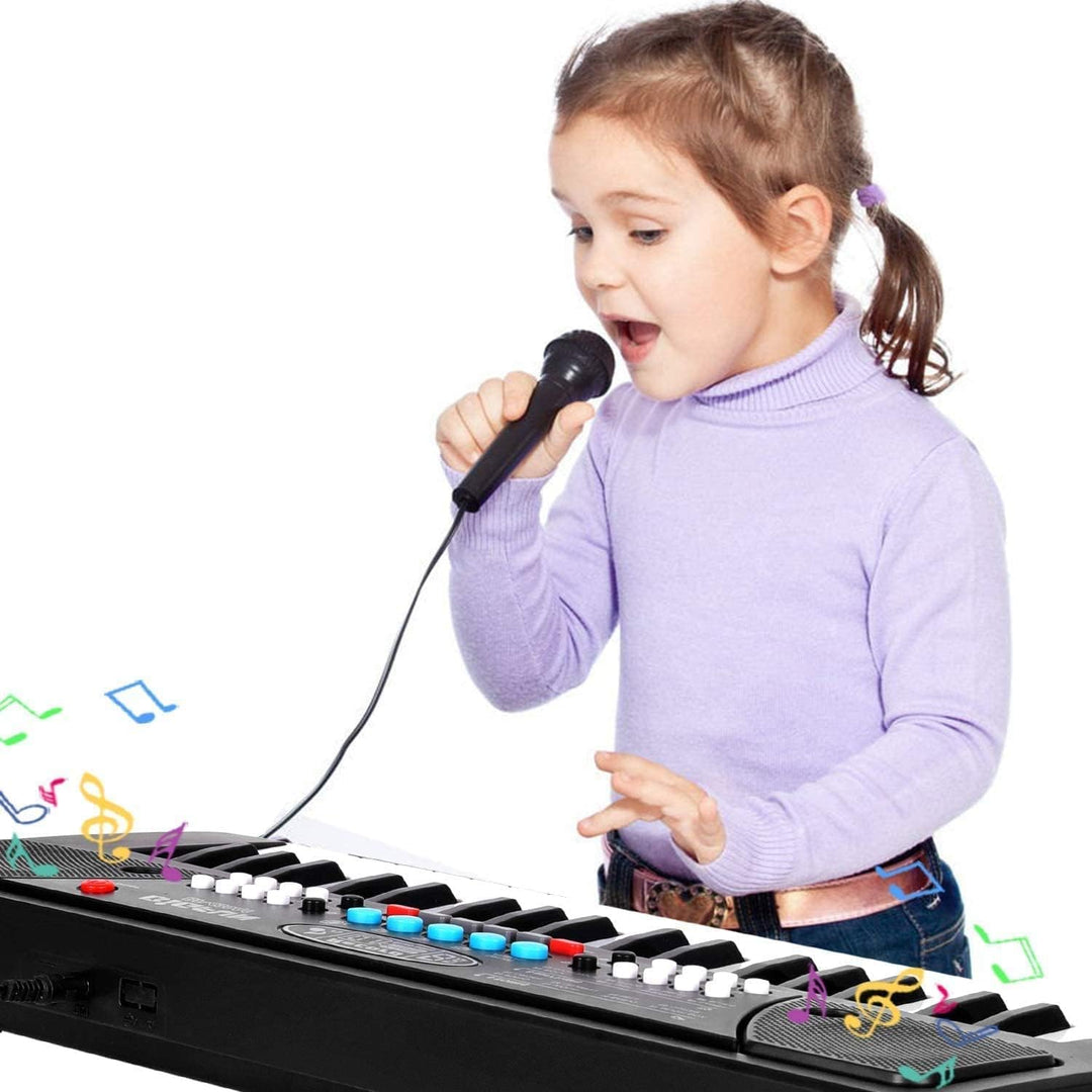 Klavier Keyboard, Digital Piano 37 Tasten Keyboard mit Mikrofon Multifunktions Musik Geschenk für Ki