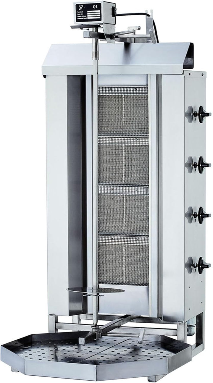 Döner- / Gyrosgrill 4 Brenner Motor oben (Erdgas), Erdgas